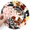 50 original cow cartoon cute animals for kids cognitive goo card handbook decoration notebook suitcase stickers