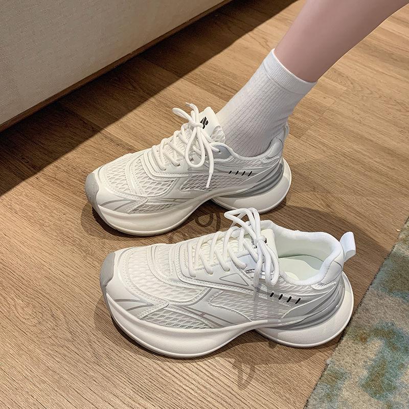 Mesh Breathable Casual Sports Women's Shoes Summer Versatile Thick-soled Heightening Running Shoes