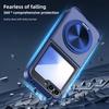 For Samsung Galaxy Z Flip7 FE 5G/Z Flip6 5G/Flip5 5G Magnetic Case CD Vein Kickstand Shockproof TPU + PC Phone Cover