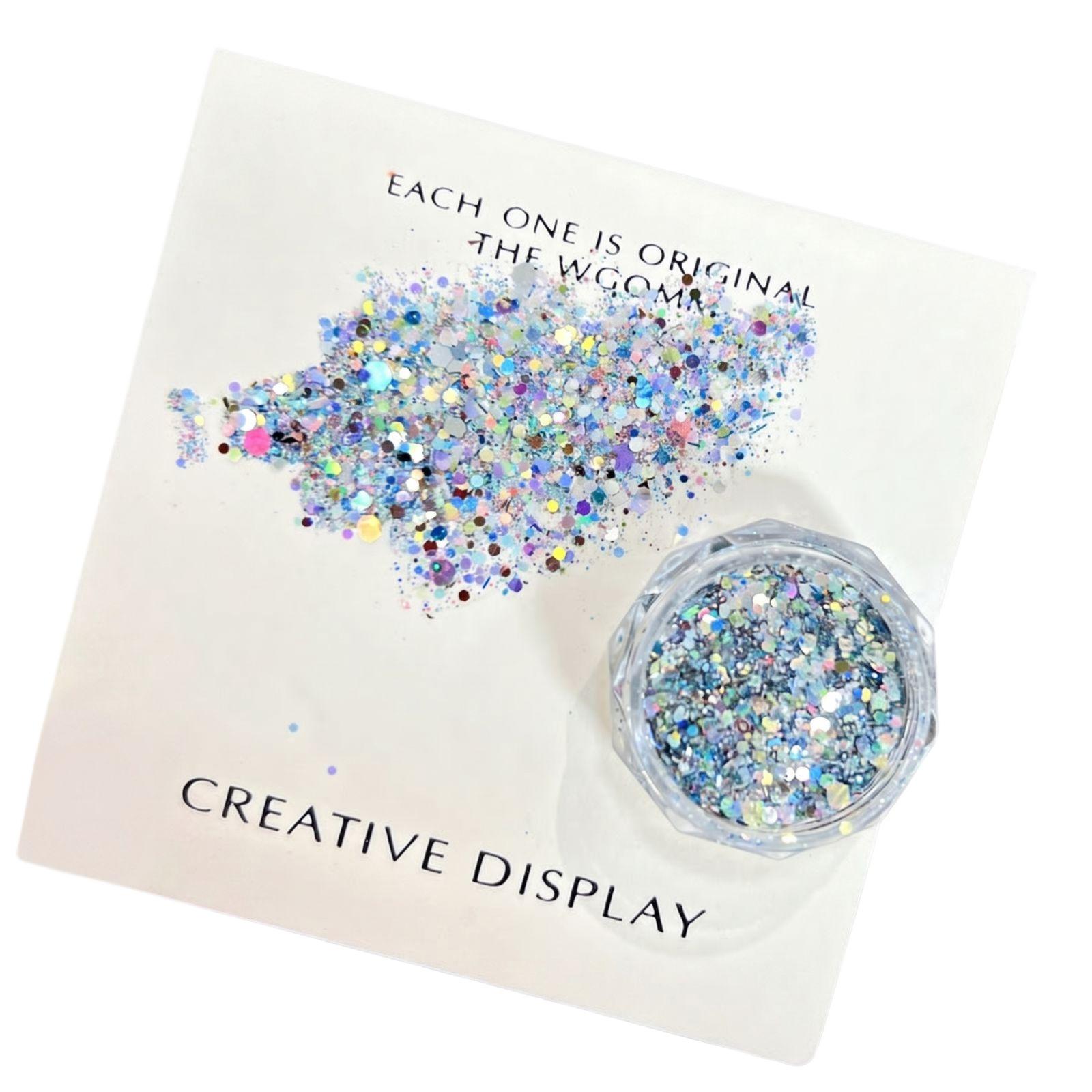 

English: Glitter Powder Sequins Mixed Butterfly Nail Powder Craft Material one size синий