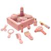 Play Wooden Makeup Box Pink Design Children Educational Development Toys Gift