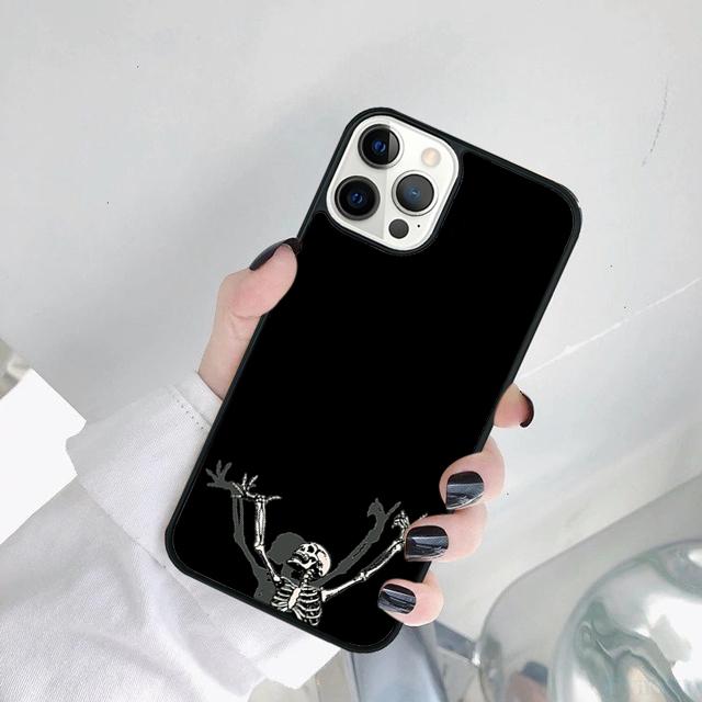 Aesthetics Skeleton Phone Case Cover For iPhone 17 Air 15 Pro MAX 16 Plus 14 12 11 13 Coque