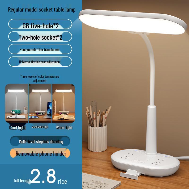 AA Grade LED Eye-Protection Desk Lamp with USB, Soft Light, Night Light, and Wireless Charging for Bedroom or Bedside