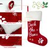 Christmas Stockings 19 Inch Large Embroidered Xmas Stockings with Plush Cuff Fireplace Hanging Ornament for Holiday Party Decoration