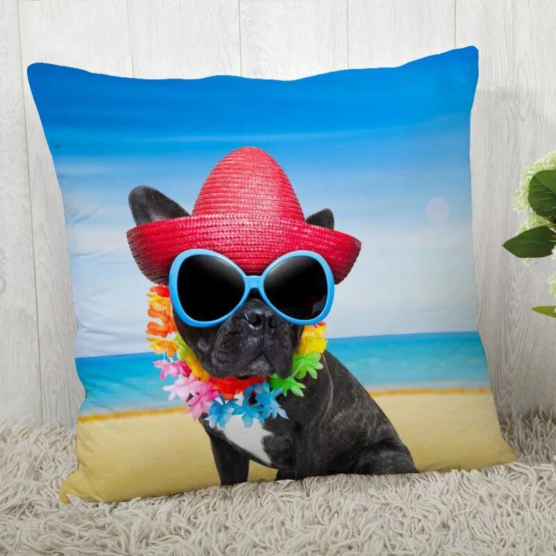 Pillowcase Bulldog  Modern Home Living Room Decoration