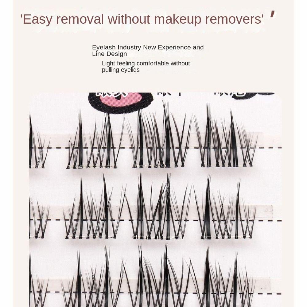 With Jelly Glue Strips Manga Lashes No Stem No Glue 3D False Eyelashes  Party Supplies