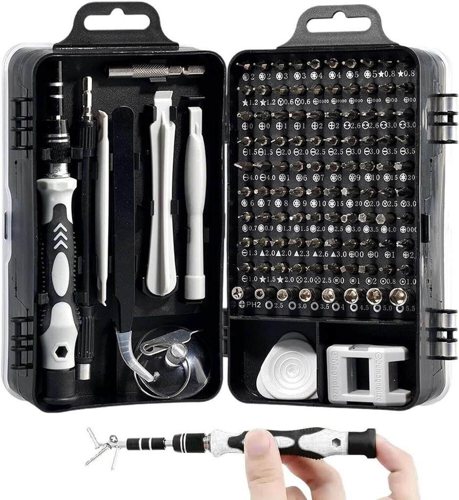 PRECISION SCREWDRIVER SET SCREWDRIVER BITS 115in1 Magnetic Screwdrivers