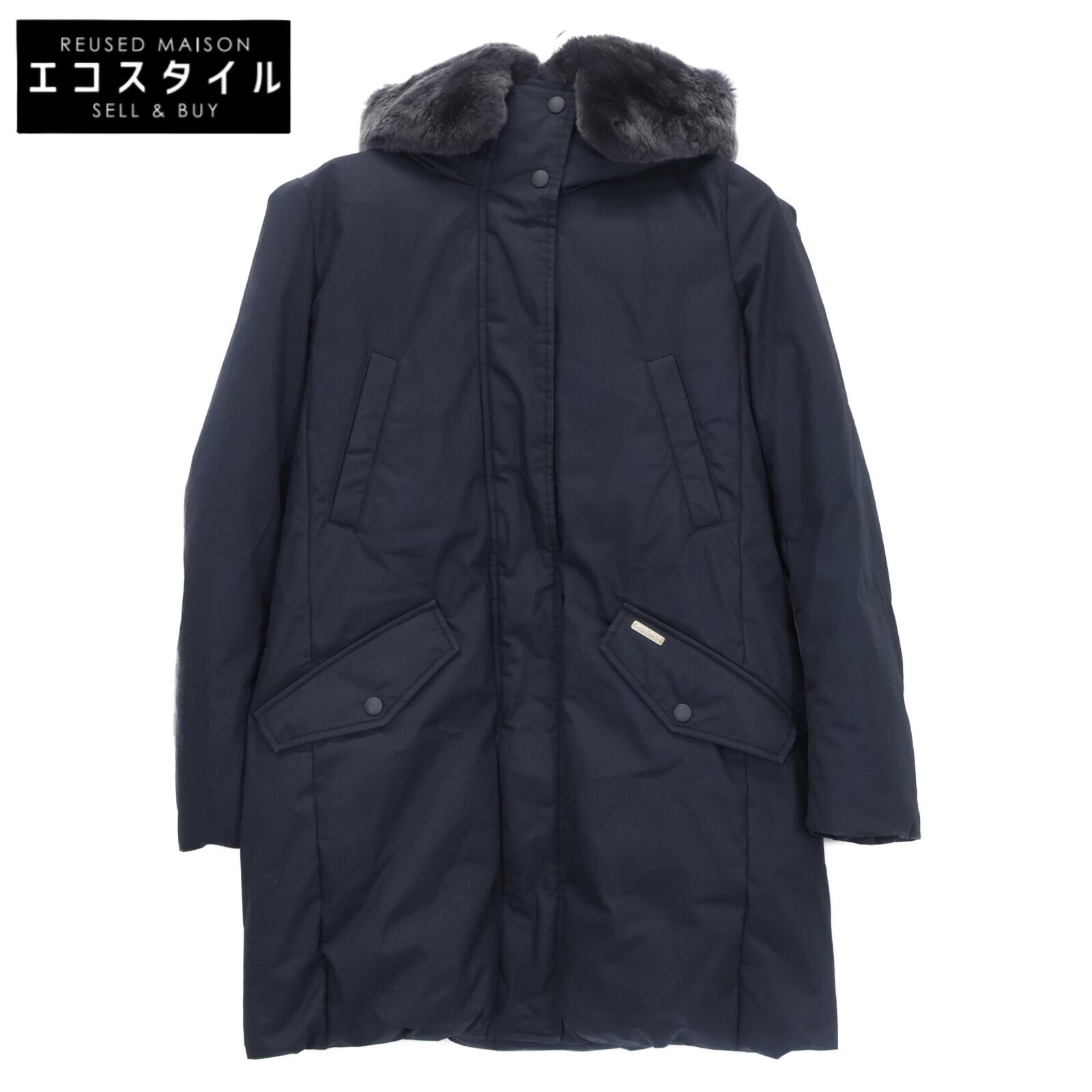 

WOOLRICH WWCPS2644D Navy COCOON PARKA Down Coat coat XS blackUsed