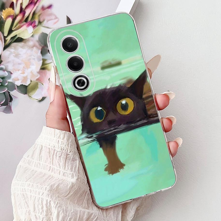 For OPPO K12x A80 Case 2024 New Fashion Love Heart Soft Silicone Back Cover For OPPO A3 Pro 5G CPH2639 A 80 K 12x CPH2667 Bumper