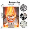 Disney Inside Out Pearl Art Anger Themed Creative Pearl-Style Artwork 5D DIY Pearl Embroidery Mosaic Cross Stitch Kit for Home Decor