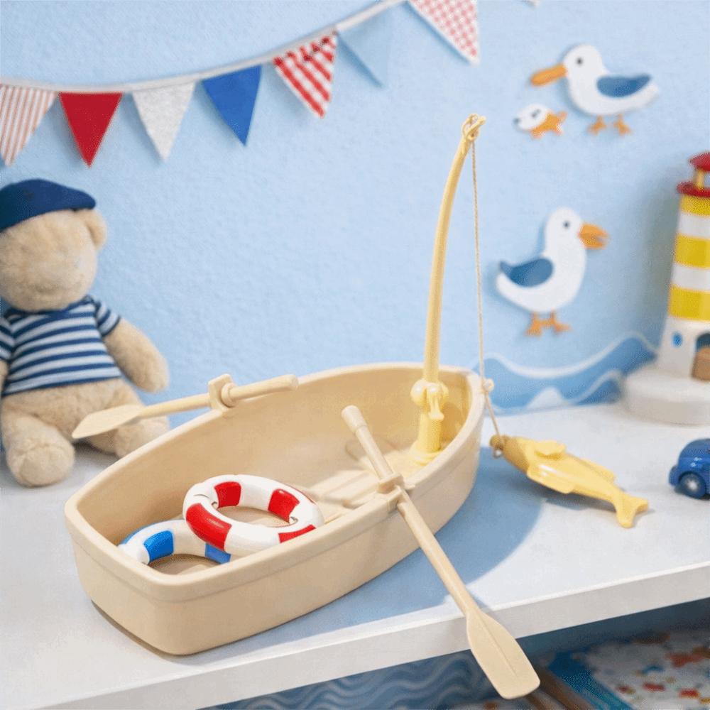 Mini Fishing Boat Model Nautical Style Simulated Boat Ornaments  DIY Home Ornament