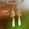 Certified Natural Hetian White Jade Pendant Necklace with 925 Sterling Silver Inlay for Women