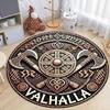 1Pc Viking theme Printed circular carpet, home door mat, outdoor travel protection carpet A1