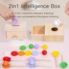 Baby Wooden Montessori Sensory Toys Permanence Objects Target Coin Box Color Ball Sorting Games Fine Motor Skill Education Toys
