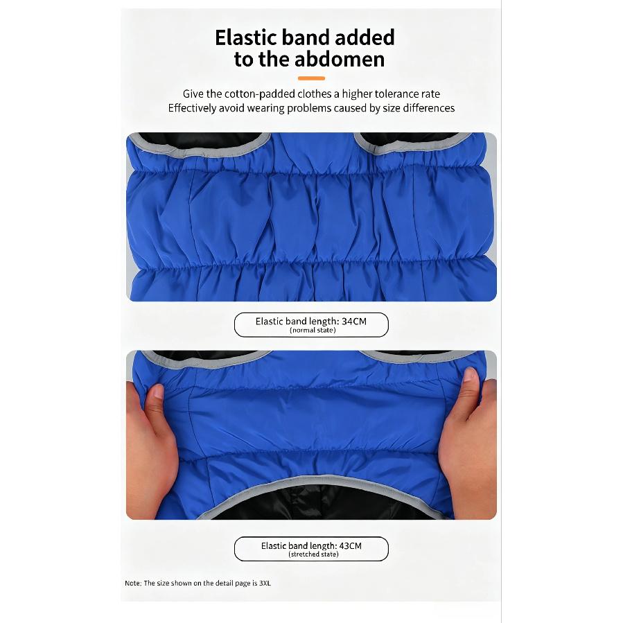 Windproof and Warm Dog Coat Comfortable and Soft Dog Jacket Cold and Wind-resistant Down-like Cotton-padded Dog Apparel