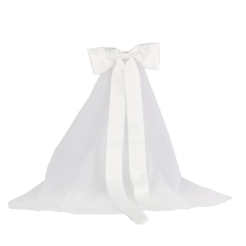 2020 Korean Style Bridal Veil & Hair Comb – White Fairy Headdress, Sweet & Simple Wedding Dress Accessory