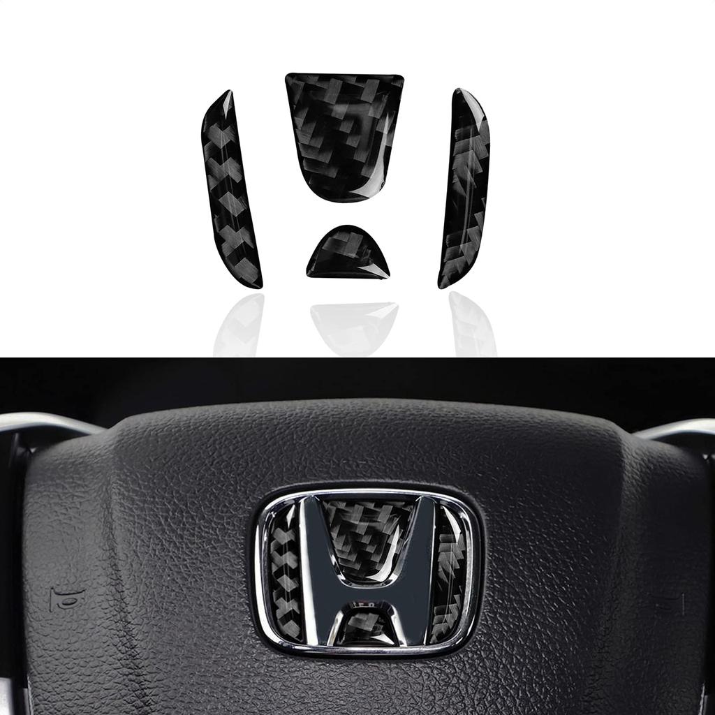 4ST Civic 10:e Generationen Bil Ratt H-formad Logotyp Emblempatch Kolstil