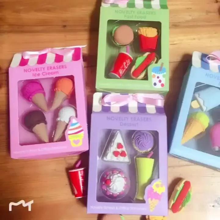 

Набор из 4 предметов для творчества, детский приз, резиновая коробка, подарочный набор, милый мультяшный резиновый канцелярский набор, школьные принадлежности random style