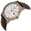Tissot Ti Automatik Mechanisches Uhrwerk Herrenuhren Uhr 40mm Weißes Zifferblatt Titan-Uhrgehäuse Lederarmband T087.407.56.037.00