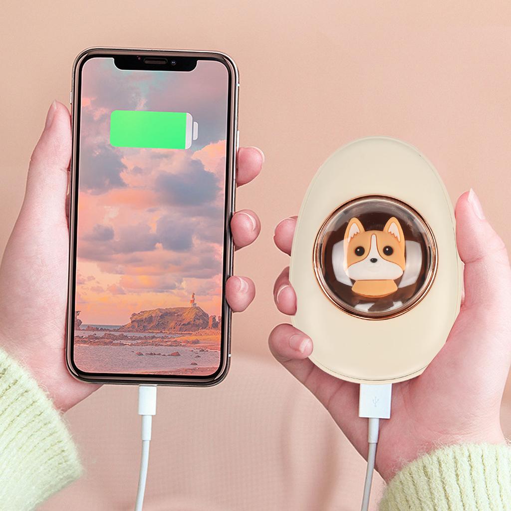 2 in 1 Electric Hand Warmer Power Bank USB Charging   Portable Capsule Electric Hand Warmer for Winter