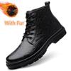 Men's Shoes Genuine Leather Male Desert Boots Low Top Men Casual Shoes Fashion Lace-Up for Men Boots