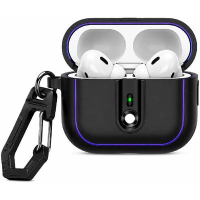 AirPods Pro 2 Case, Compatible with AirPods Pro (2nd Generation), Shockproof Protective Cover with Secure Lock, LED Visible, Rugged Grip, Keychain
