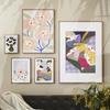 Abstract Lines Girl Vase Flowers Illustration Wall Art Canvas Painting Nordic Poster And Prints Pictures For Living Room Decor