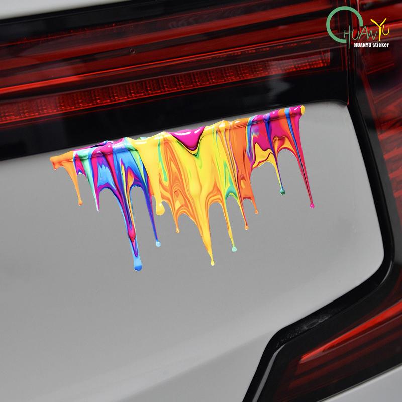 Auto Rainbow Paint Graffiti Car Accessories Stickers Vinyl for Truck Motor Decals Motor Side Body Fuel Tank Vans Window Decal