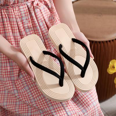 Mote Damesko Tøfler Retro Kvinner Sommer Flip Flops Fritidstøfler Flate Sandaler Strand Åpen Tå Flate Tøfler Slides