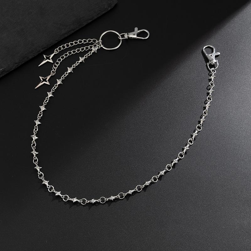Hiphop Goth Creative Pendant Keychain Waist Belt Men Women Vintage Trouser Hipster Jeans Chain Jewelry