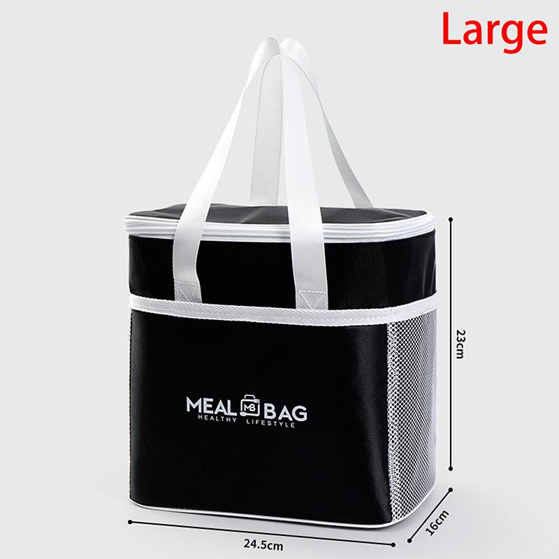 Insulated Lunch Bag Large Capacity Thermal Tote With Oxford Fabric And Aluminum Foil Leakproof Cooler For Picnic Office Travel