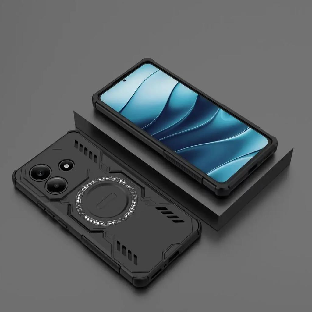 For Redmi K70 E POCO X6 X7 Pro Case Magsafe Wireless Charging Magnetic Lens Armor Sockproof Protect Cover for Redmi Note14 4G 5G