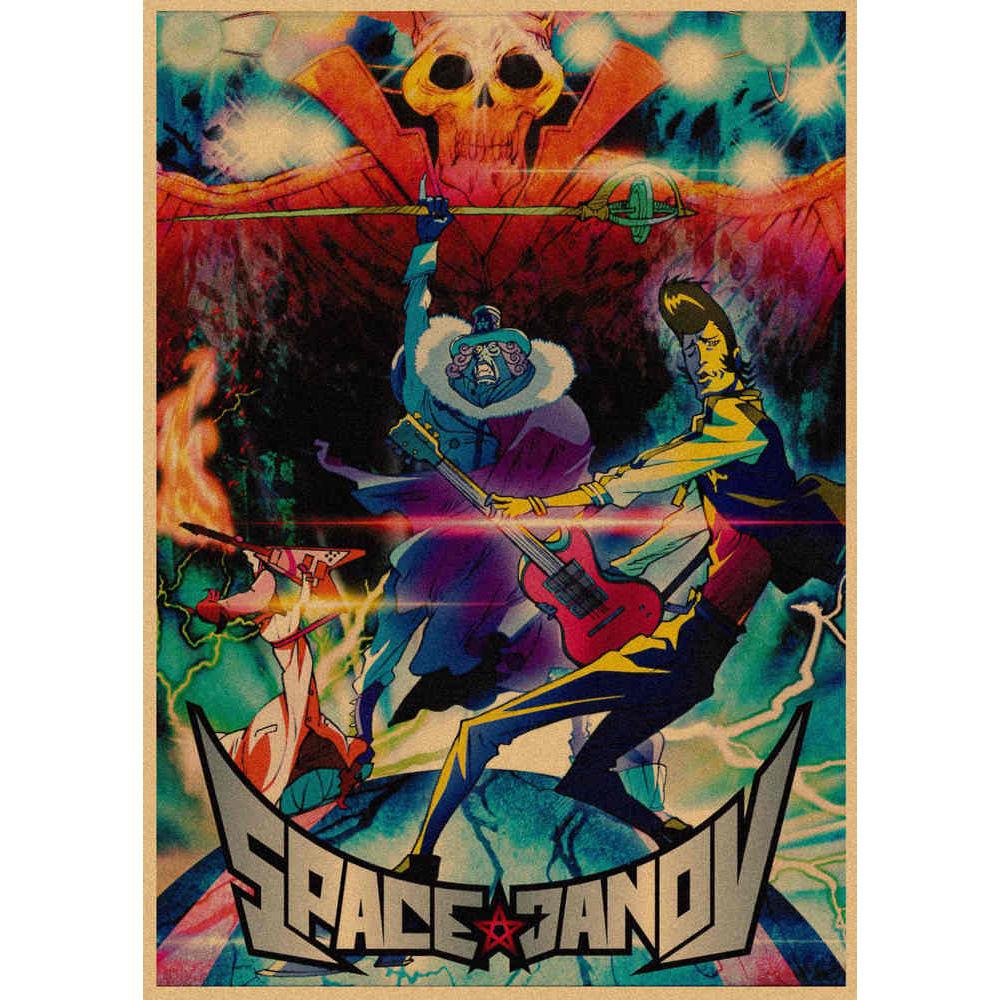 Space Dandy Retro Japanese Anime Kraft Paper Poster - Decorative Mural Painting