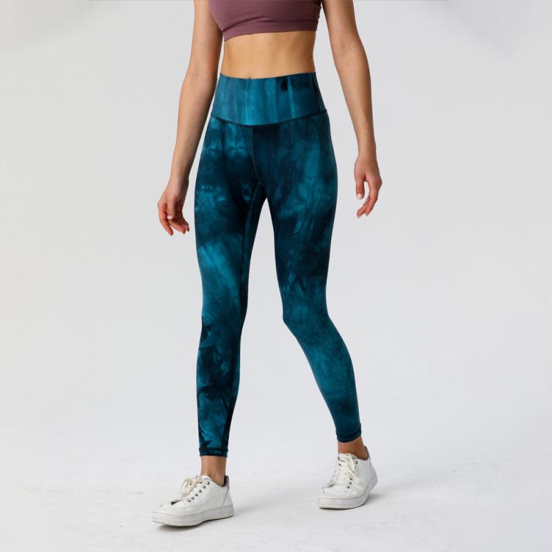 Swift Speed Women's Tie-dye High-waisted Yoga Pants, Quick-dry, Tight Fit, Bare Feel, Perfect for Running and Fitness.