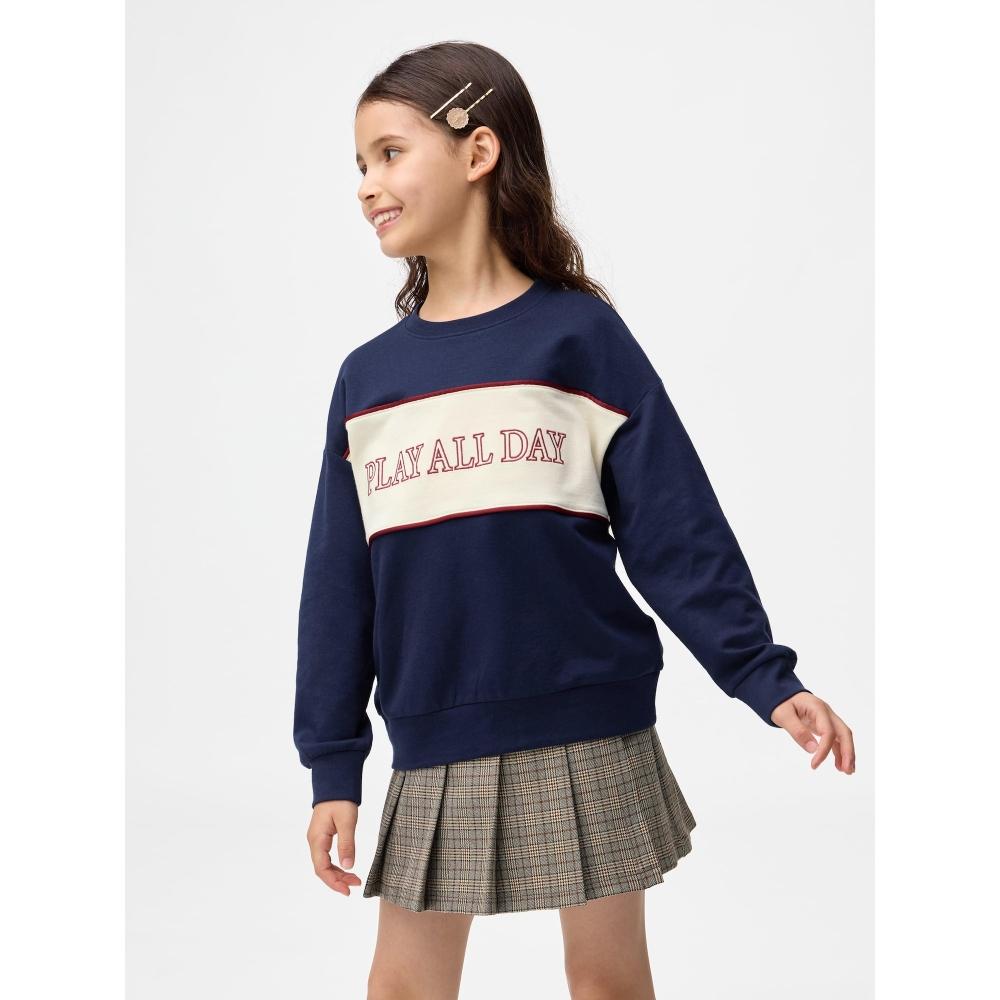 Gu By Uniqlo Kids Cotton Sweat Pullover Logo