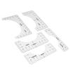 T Shirt Ruler Reusable PVC Shirt Guide Ruler Round Neck Alignment Ruler for Household Office
