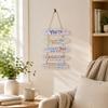 Wooden Hanging Sign with Quote for Home Wall Decor - Motivational Room Decoration with Rope