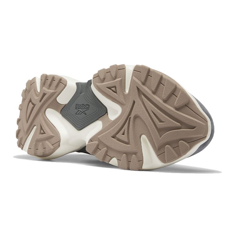 Reebok Fluffipuff Leather Comfortable Trendy Low-Top Dad Shoes Unisex Sneaker Gray Brown HP7724