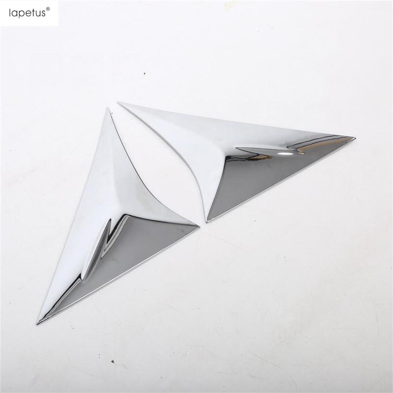 For Toyota Venza / Harrier - 2024 ABS Chrome Carbon Fiber Black Car Rear Tail Window Sequ Panel Spoiler Decor Cover Trim