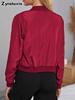 New Women's Short Flight Jacket Casual Blazer Small Brand Zipper Coat