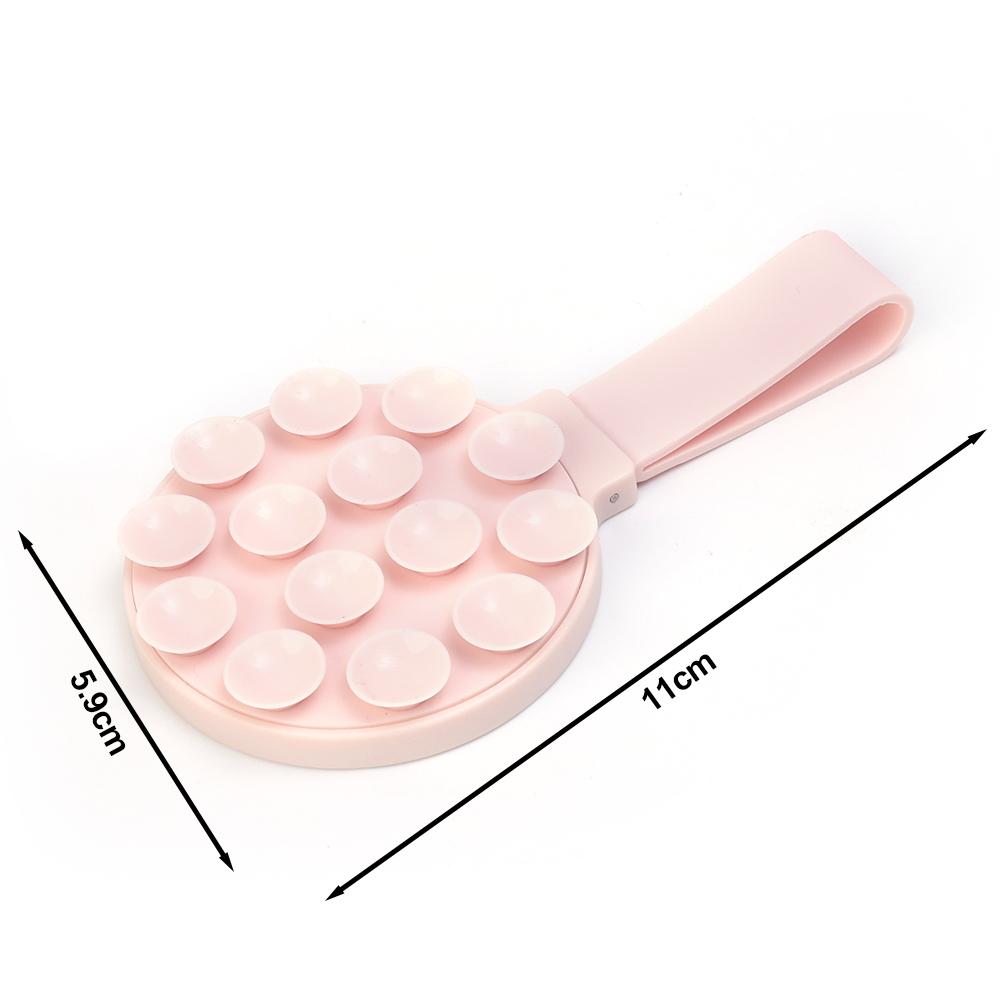 

Магнитный держатель для телефона на присоске, цветное зеркало, силиконовый чехол-подставка с присоской для душа, держатель для iPhone 15 14 Magsafe светло-розовый