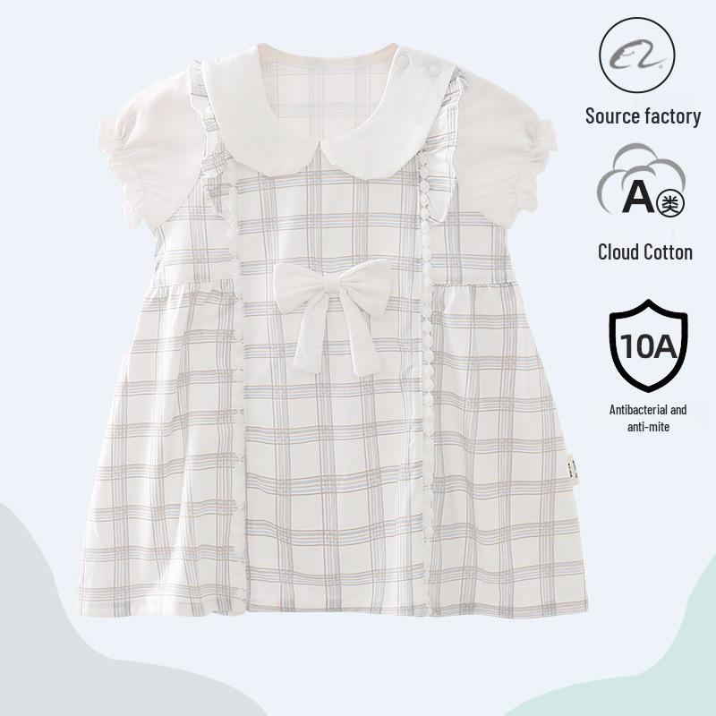 Bestseller Mädchen Sommerkleid mit kurzen Ärmeln aus Baumwolle - Stilvolles Prinzessinnen-Outfit für Kleinkinder