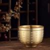 Brass Feng Shui Bowl Money Bank Fortune Cylinder Chinese Style Rice Vat Statue Cornucopia Good Luck