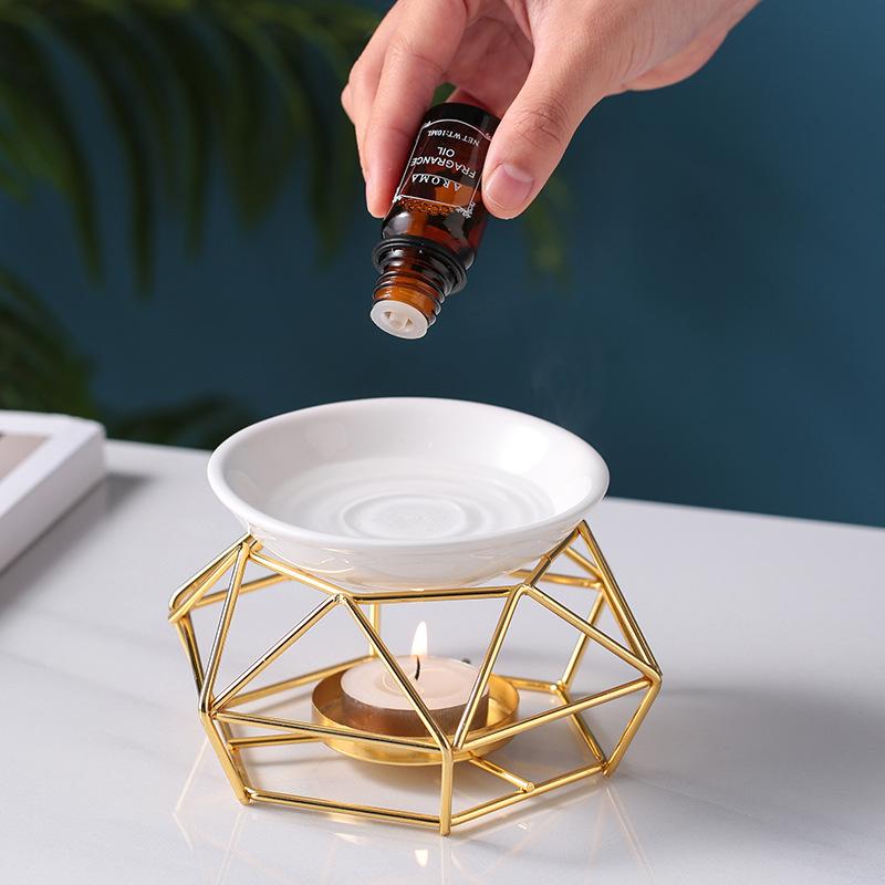 Aromatic Oil Burner Wax Melt Burners Oil Burners For Essential Oils Geometric Essential Oil Candle Holder For Home Gifts Decor
