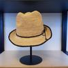 Raffia Two-tone Mid-length Hat EL03UVN004