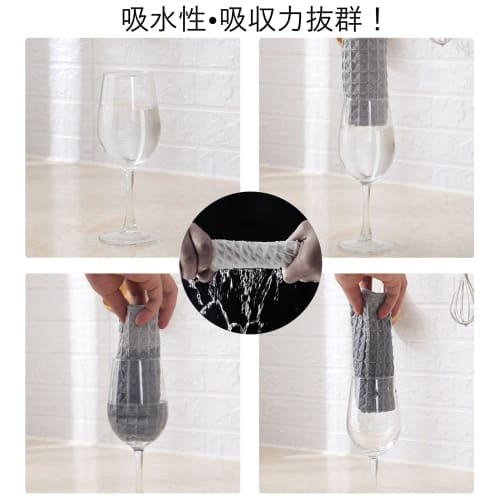 EXGOX Brown Kitchen Towels, Thick Waffle-Textured Cloths, Dishcloths, Kitchen Countertops, Wiping Glass, Bathroom Sinks, and Countertops, Absorbent, Q