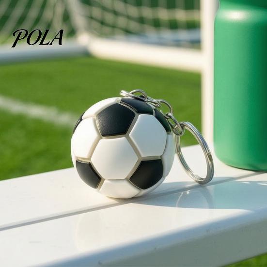 Keychain Pendant with LED Light, Realistic Football Design Keyring, Compact Bag Decoration Night Light Gift for Fans