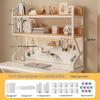Multifunctional Student Desk Organizer: Multi-Layer Bookshelf & Pegboard