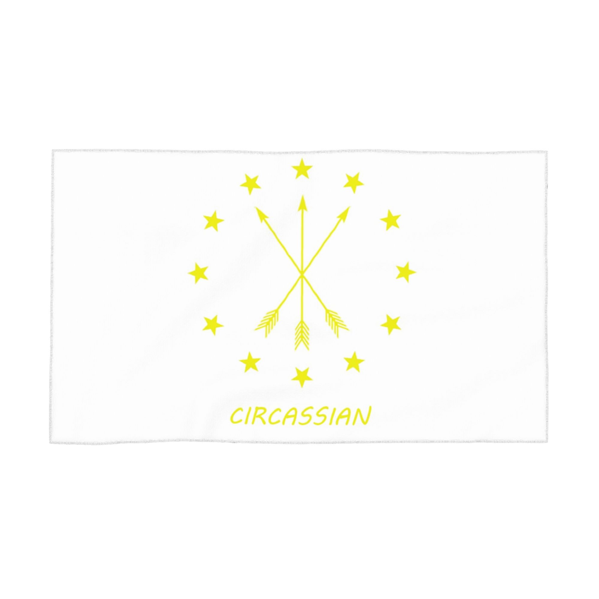 

12 stars around 3 arrows Adygea Flag Soft Face Towel Quick Dry Pool Bath Cotton Towels Breathable W40*H60(CM)
