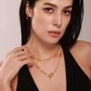 Qiong Yao Retro Style Gold-Plated OT Buckle Paperclip Chain Necklace - Cool, Fashionable, Personality Temperament, Non-Fading Collarbone Chain.